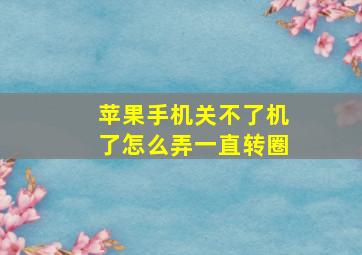 苹果手机关不了机了怎么弄一直转圈