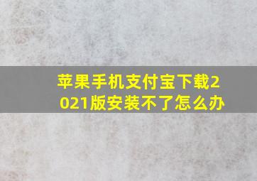 苹果手机支付宝下载2021版安装不了怎么办