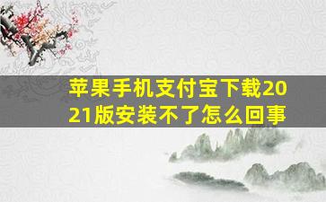 苹果手机支付宝下载2021版安装不了怎么回事