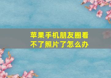 苹果手机朋友圈看不了照片了怎么办