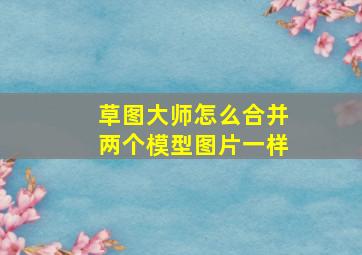 草图大师怎么合并两个模型图片一样