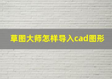 草图大师怎样导入cad图形