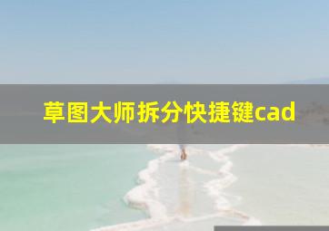 草图大师拆分快捷键cad