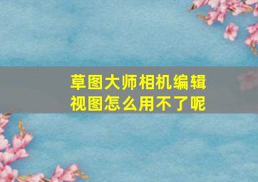 草图大师相机编辑视图怎么用不了呢