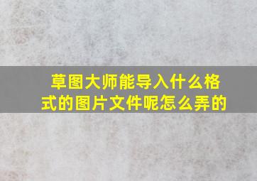 草图大师能导入什么格式的图片文件呢怎么弄的