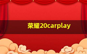 荣耀20carplay