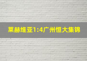 莱赫维亚1:4广州恒大集锦