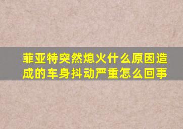 菲亚特突然熄火什么原因造成的车身抖动严重怎么回事