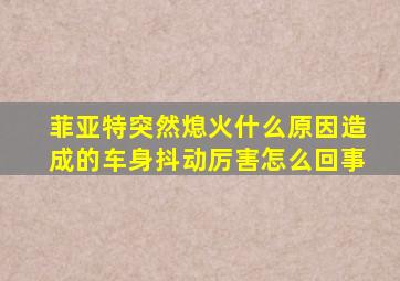 菲亚特突然熄火什么原因造成的车身抖动厉害怎么回事