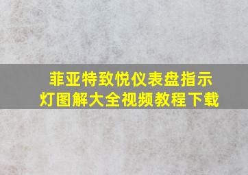 菲亚特致悦仪表盘指示灯图解大全视频教程下载