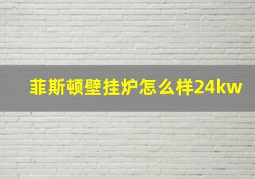 菲斯顿壁挂炉怎么样24kw