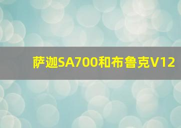 萨迦SA700和布鲁克V12