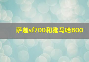 萨迦sf700和雅马哈800