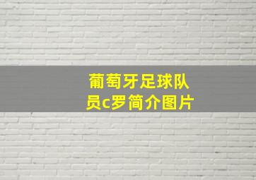 葡萄牙足球队员c罗简介图片