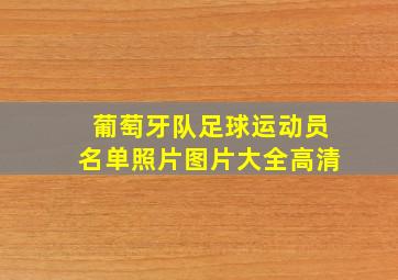 葡萄牙队足球运动员名单照片图片大全高清