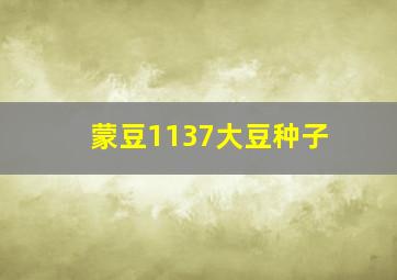 蒙豆1137大豆种子