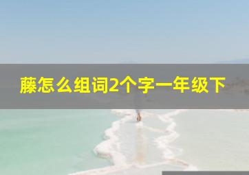 藤怎么组词2个字一年级下