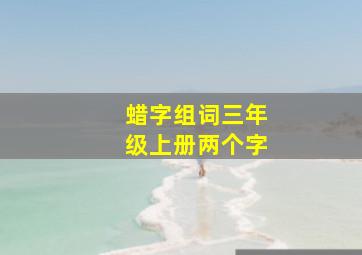 蜡字组词三年级上册两个字