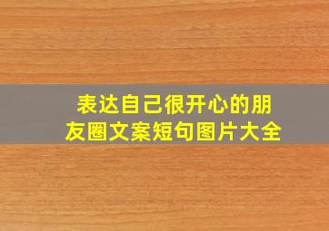 表达自己很开心的朋友圈文案短句图片大全