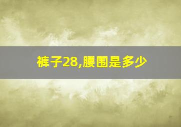 裤子28,腰围是多少