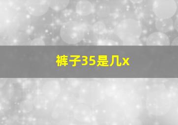 裤子35是几x