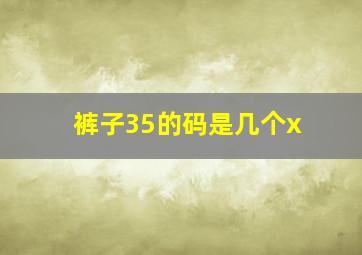 裤子35的码是几个x