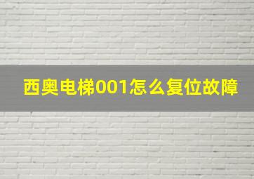 西奥电梯001怎么复位故障