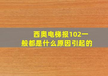 西奥电梯报102一般都是什么原因引起的