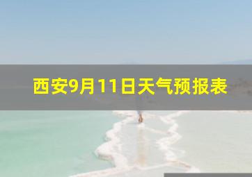 西安9月11日天气预报表