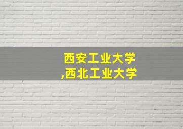 西安工业大学,西北工业大学