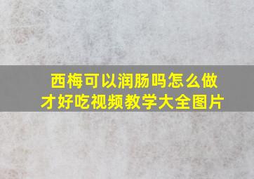 西梅可以润肠吗怎么做才好吃视频教学大全图片