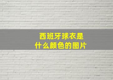 西班牙球衣是什么颜色的图片