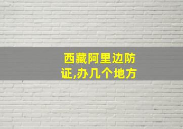 西藏阿里边防证,办几个地方