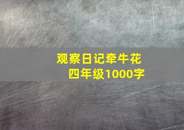 观察日记牵牛花四年级1000字