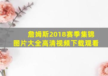 詹姆斯2018赛季集锦图片大全高清视频下载观看