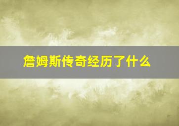 詹姆斯传奇经历了什么