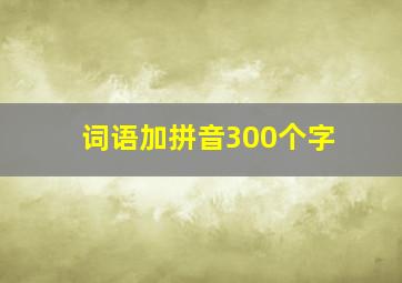 词语加拼音300个字