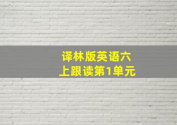 译林版英语六上跟读第1单元