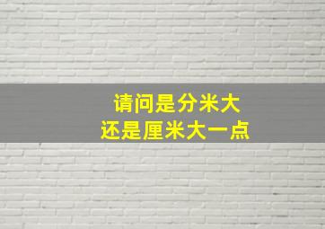 请问是分米大还是厘米大一点