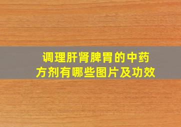 调理肝肾脾胃的中药方剂有哪些图片及功效