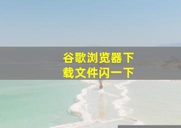 谷歌浏览器下载文件闪一下