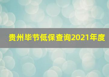 贵州毕节低保查询2021年度