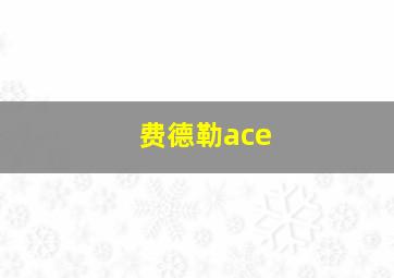 费德勒ace