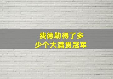 费德勒得了多少个大满贯冠军