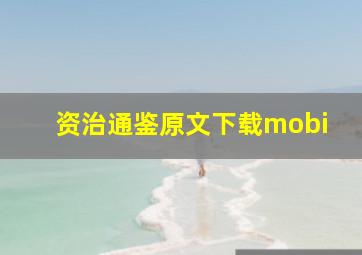 资治通鉴原文下载mobi