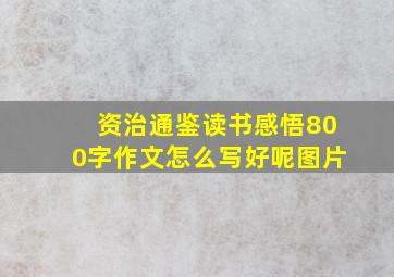 资治通鉴读书感悟800字作文怎么写好呢图片