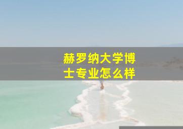 赫罗纳大学博士专业怎么样