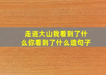 走进大山我看到了什么你看到了什么造句子