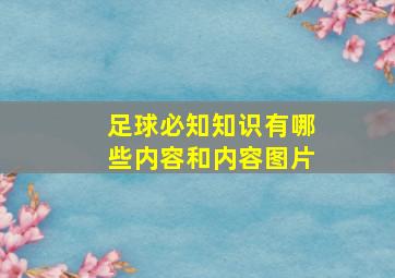 足球必知知识有哪些内容和内容图片