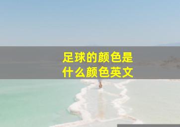 足球的颜色是什么颜色英文